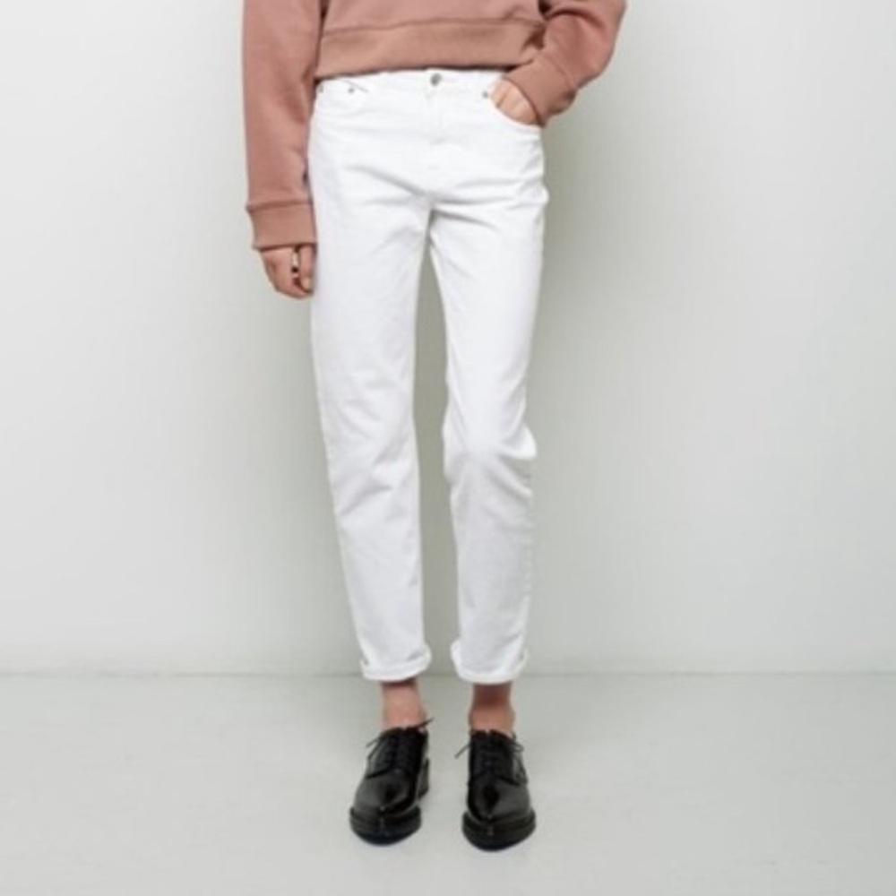 Acne Studios Row Jeans in White Vintage Size 26